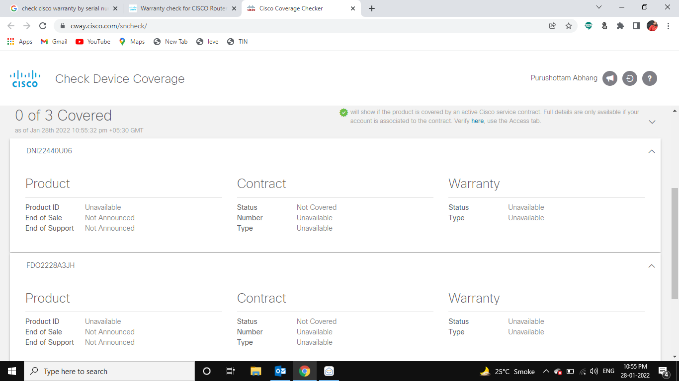 Warranty Check For Cisco Router And Switches - Cisco Community