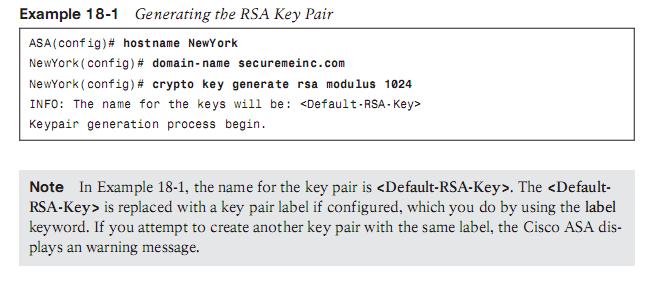 Problems with generaring RSA key pair for SSH and getting certificates from  CA - Cisco Community