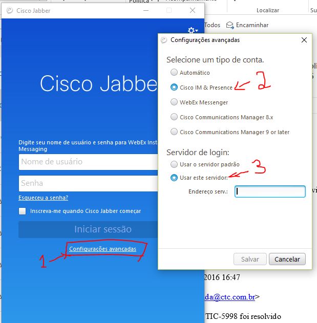 Solved: How Configure Server on Cisco Jabber 11.5.2? - Cisco Community