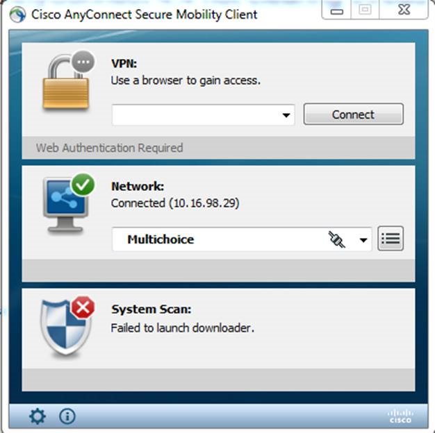 cisco anyconnect secure mobility client installation success or error status 1603