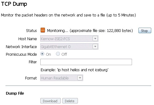 edgeview tcp dump