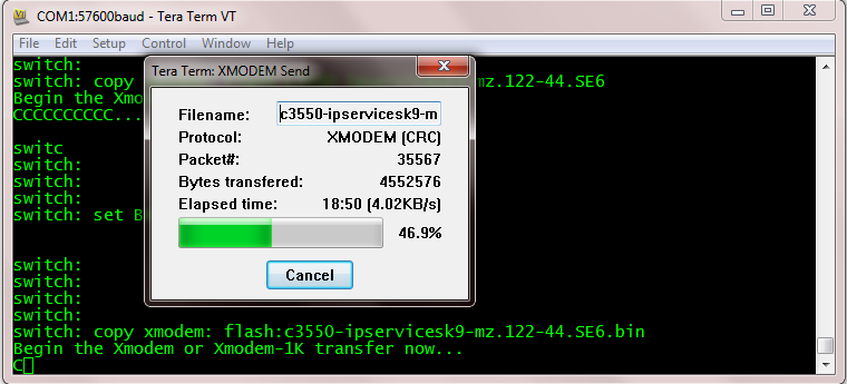 Loading An Ios On A Switch Via Xmodem Cisco Community