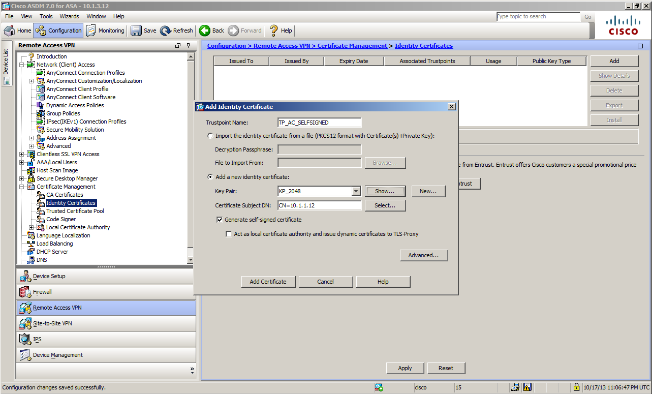 aruba bluecross cisco vpn setup