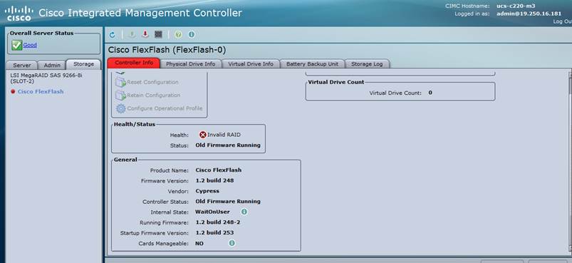 Cisco flexflash deals degraded raid