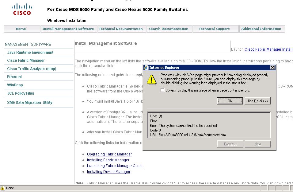 Cisco Installation Error.JPG