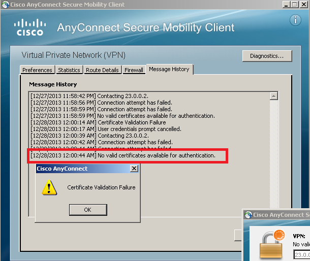 Cisco Anyconnect 3 1 Certificate Validation Failure Cisco Community