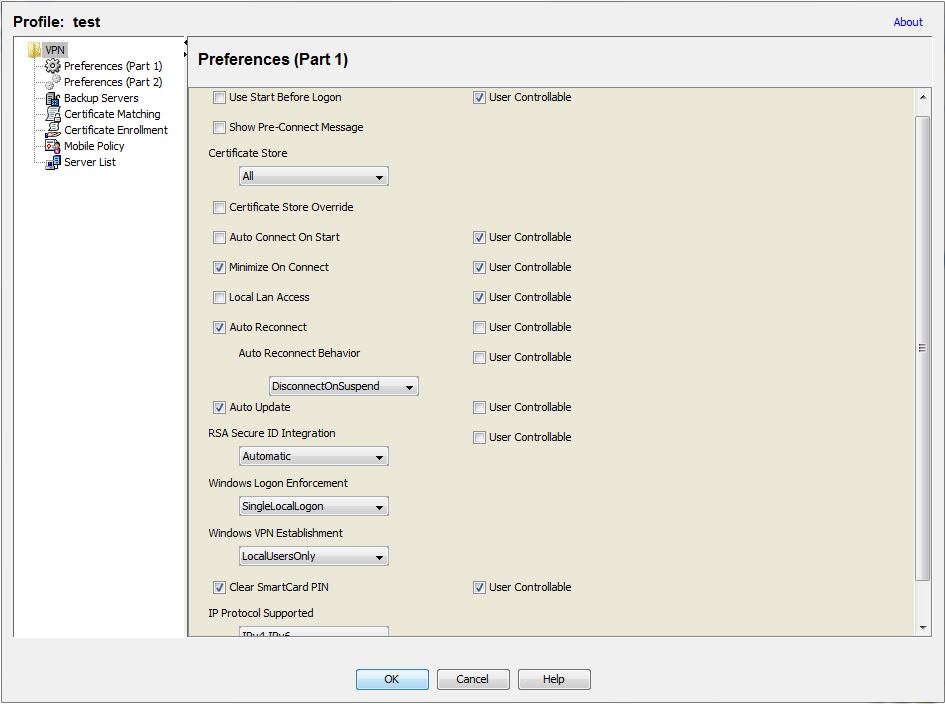 cisco anyconnect export profile