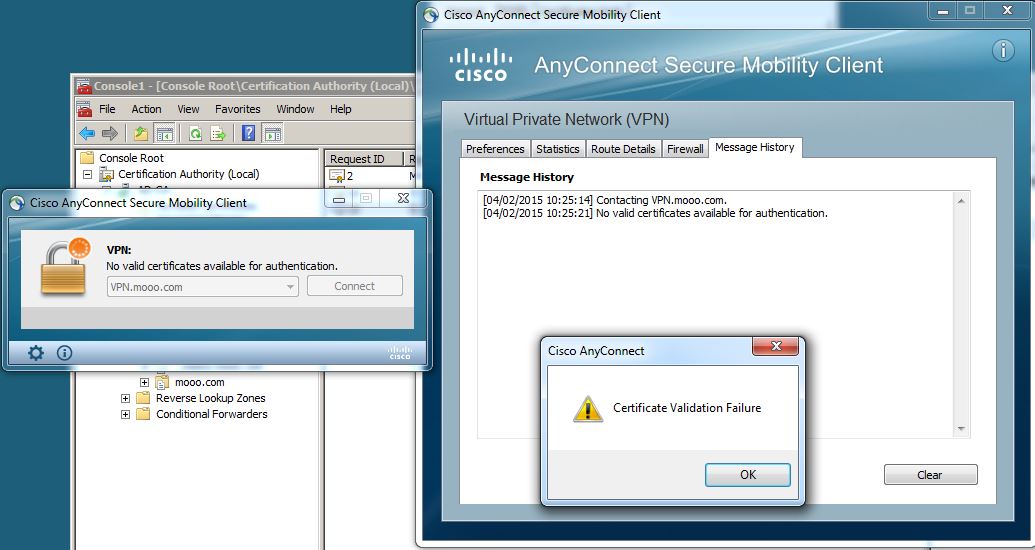 Remote Access Ssl Vpn Certificate Authentication Issues Cisco Community