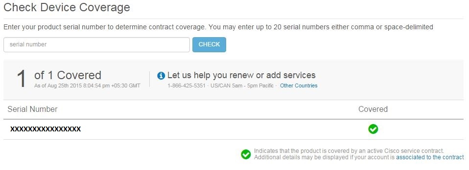 How to Verify Cisco Serial number, Product Warranty and Coverage