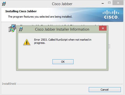 cisco jabber for windows login failed