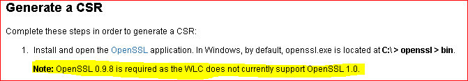 WLC HeartBleed 0.98 Required