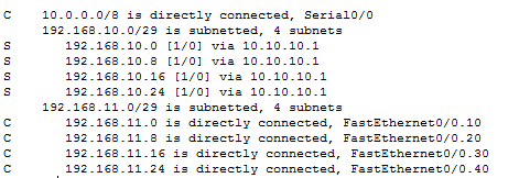 &quot;show ip route&quot; on the second router