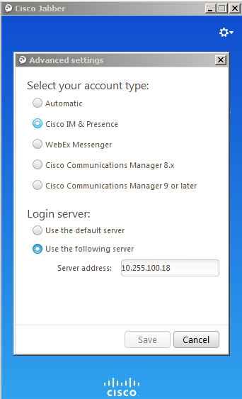 Cisco Jabber Cannot communicate with the server and the connection has  timed out - Cisco Community