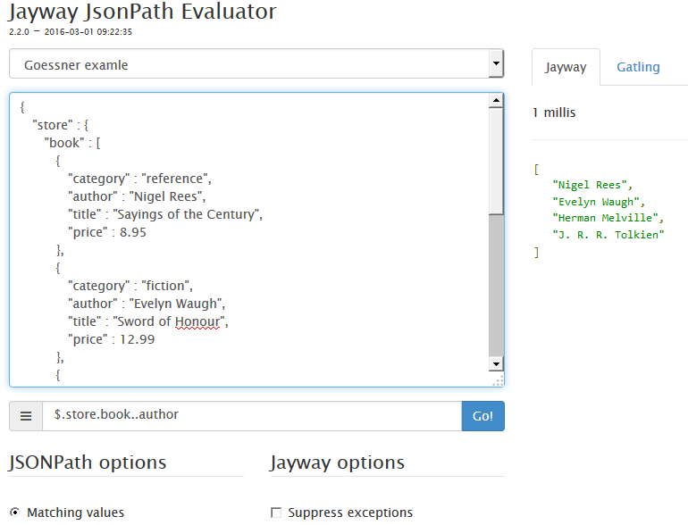 Json Results Example