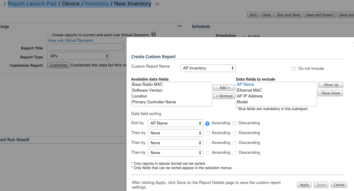 cisco prime reports