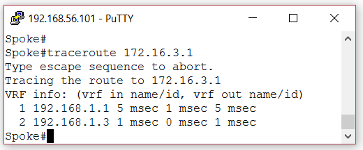 traceroute spoke a spoke fase1