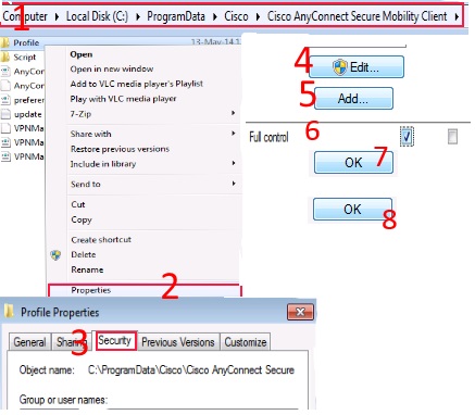 cisco anyconnect failed to load preferences