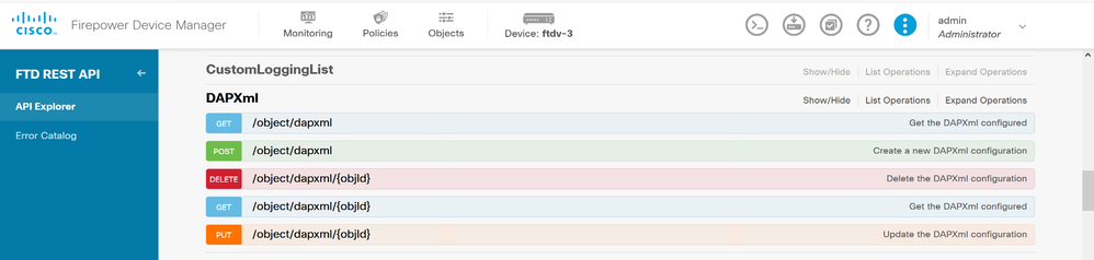 FDM 6.7 API - DAP