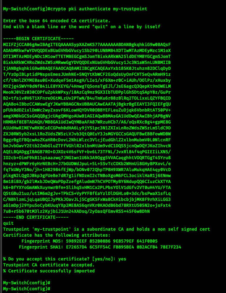 crypto ca trustpoint command