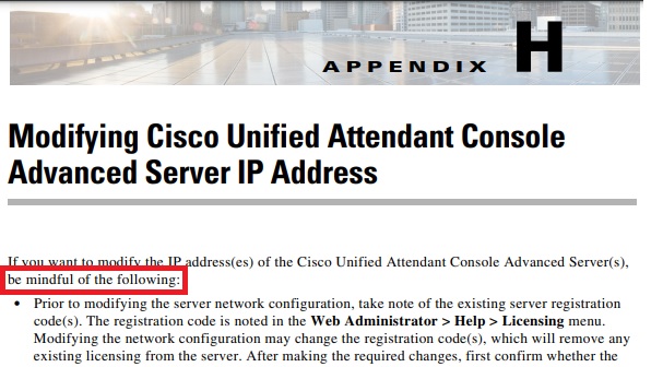 Attendant Console Advanced 12.0 changing server IP Address - Cisco Community