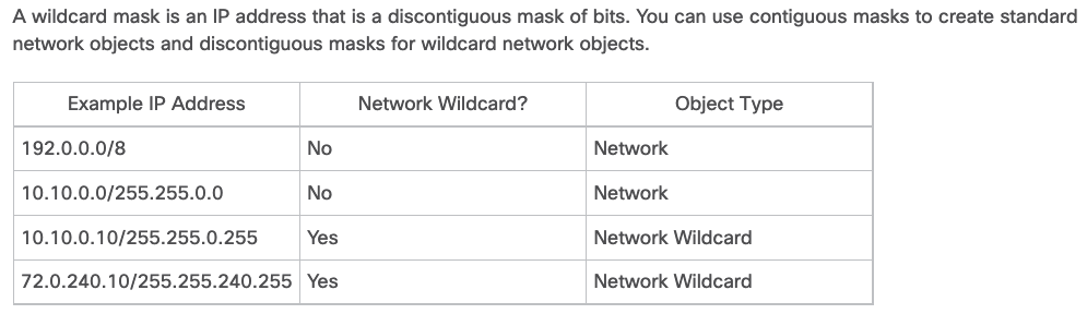 Wildcard mask on FMC 7.1 - Cisco Community