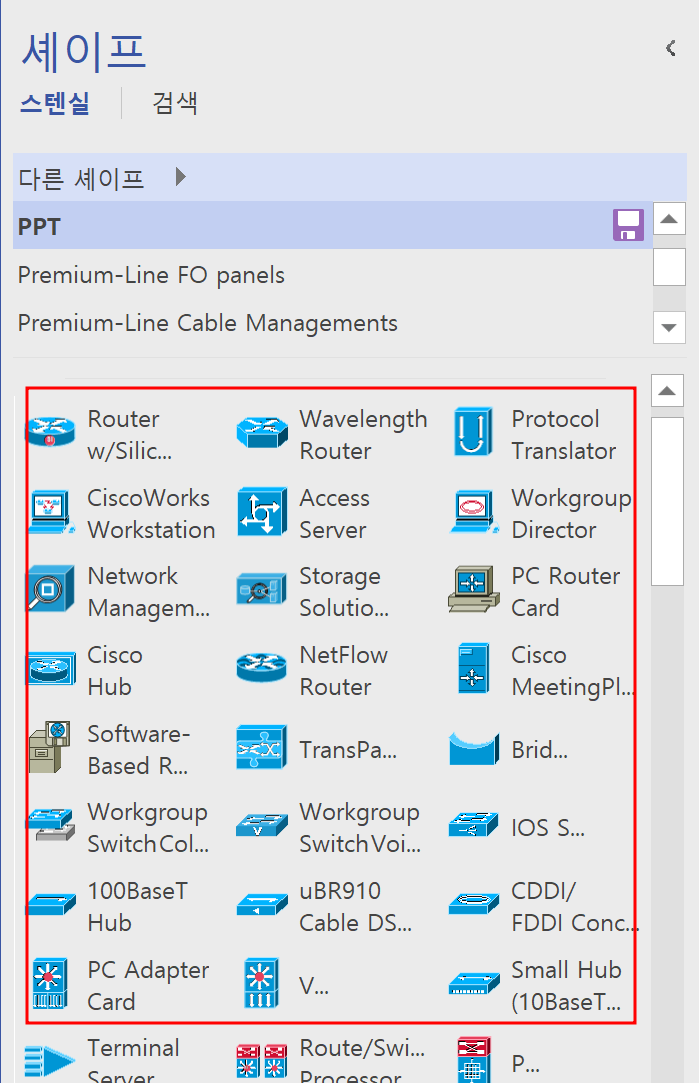 how to search the symbol of the visio stencil Cisco Community