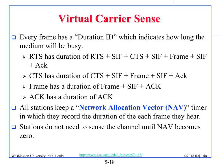 when stations hear an exchange they set the nav, this includes hearing rts