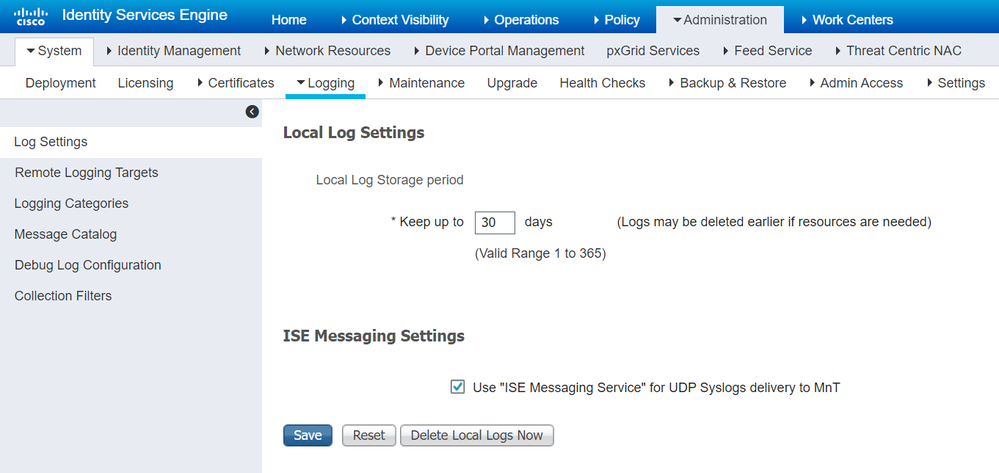 ISE Messaging Settings.png