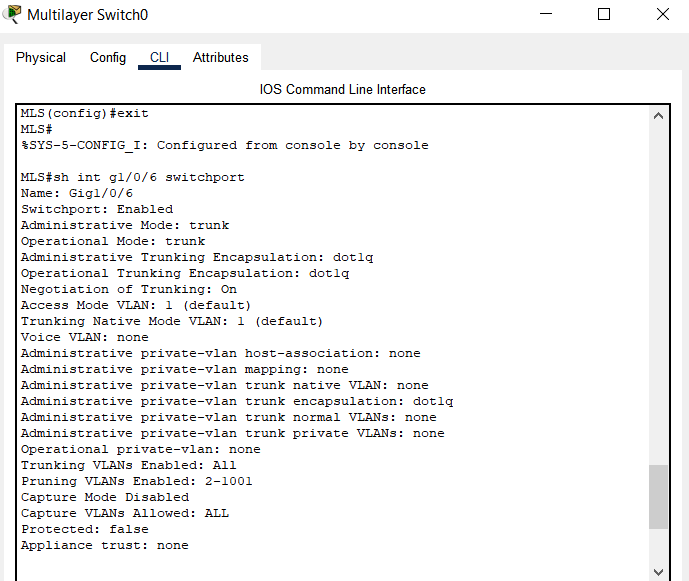 Multilayer switch rejects the command "switchport trunk encapsulation