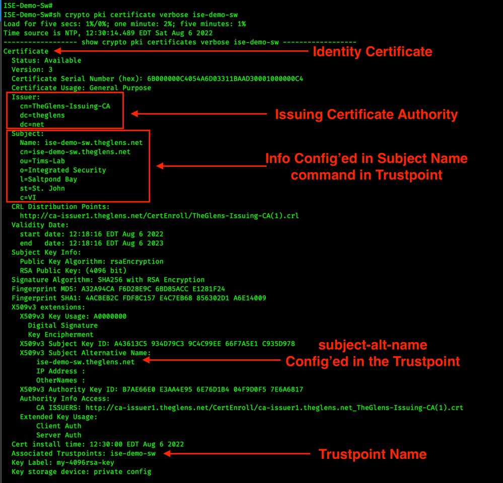 Configuring Subject Alternative Name in Cat 9K Certificates - Cisco  Community