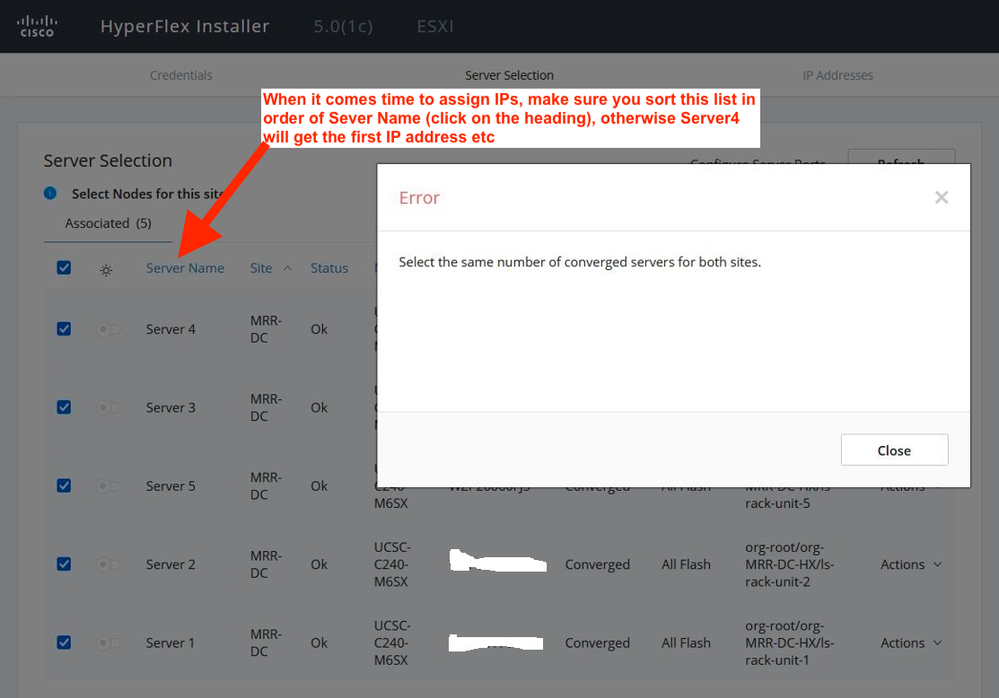 Site B Servers Are Not Visible During Stretched Cluster Installation ...