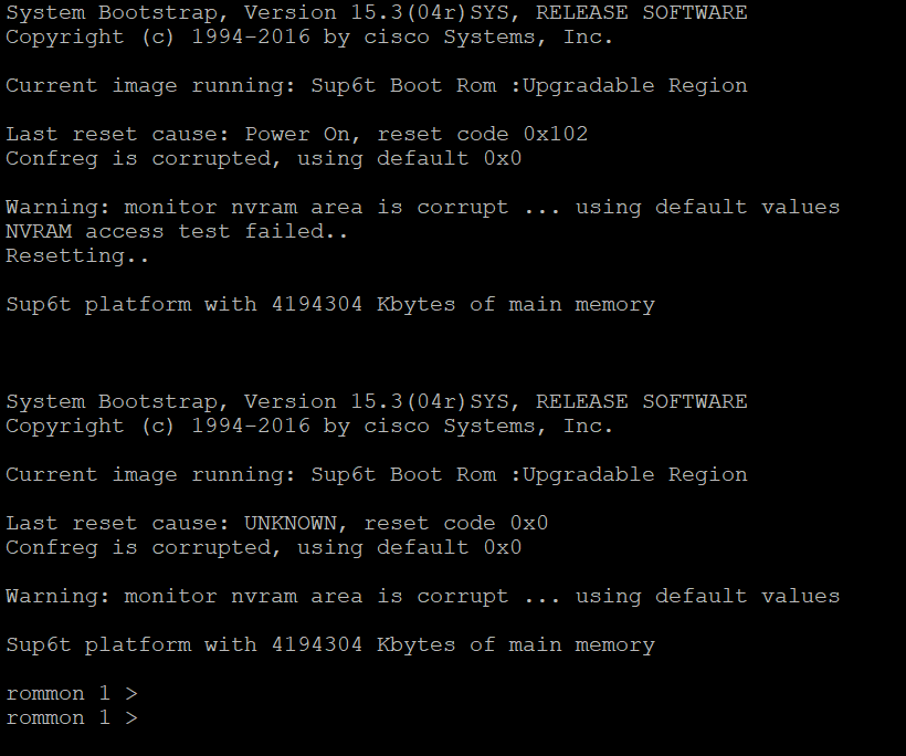 Solved: NVRAM Error - Fixable? - Cisco Community