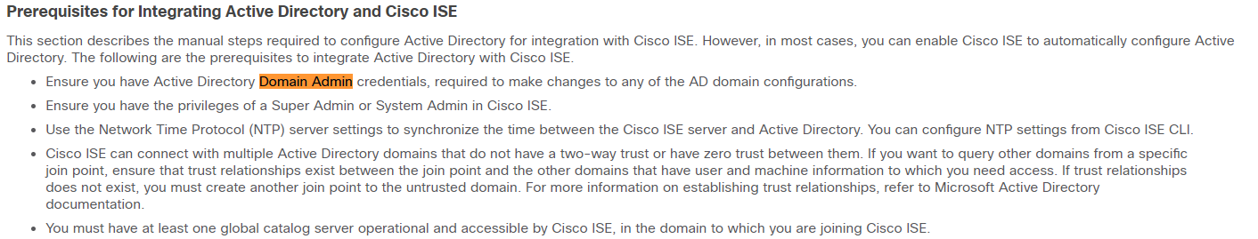 voice domain permission cisco ise