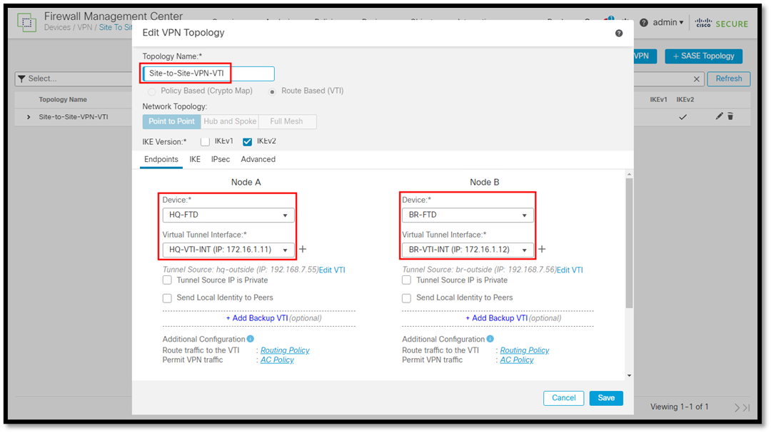 Secure Firewall – Tips – Site-to-Site VPN(Route-Based) - Cisco Community