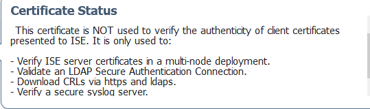 Solved: Trusted Certificates Expired CISCO ISE 2.4 Patch 14 - Cisco ...