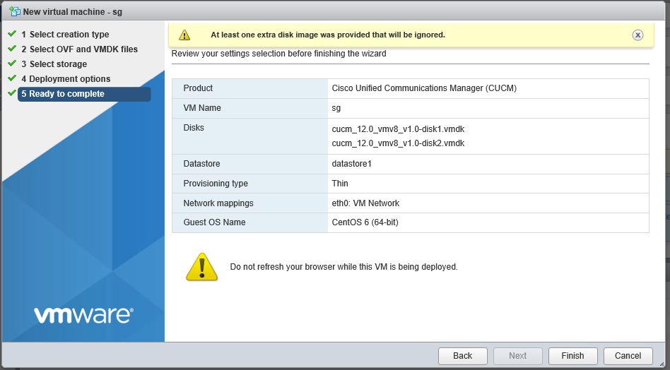 CUCM 12.x vmware 6.0