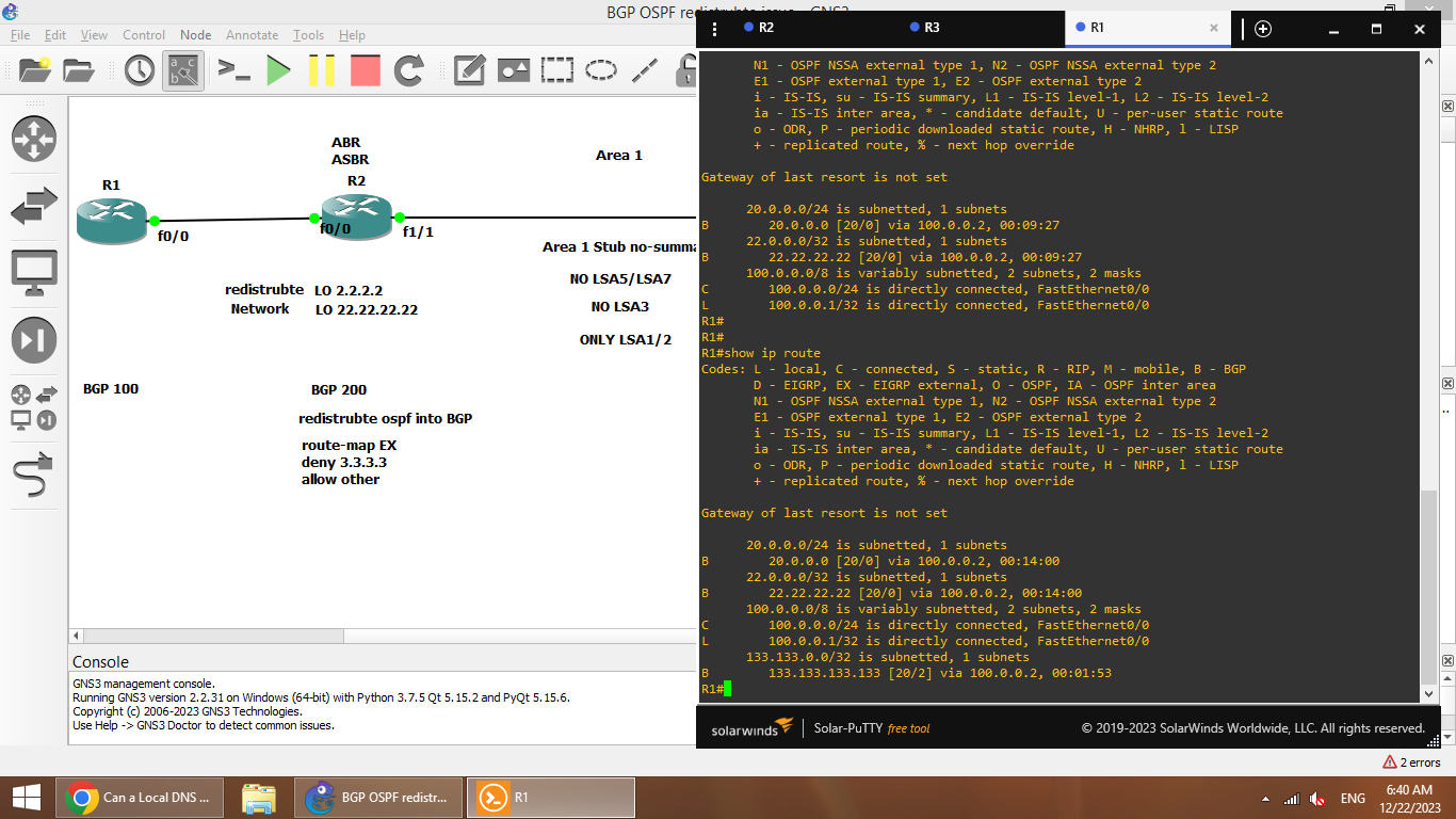 Solved: Route Map While Redistributing OSPF To BGP - Cisco Community