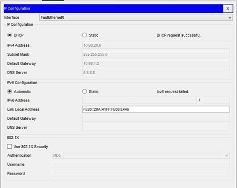 Client PC get lease IP from DHCP Server