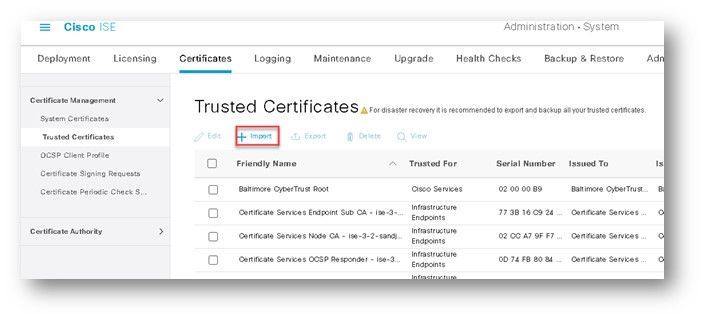adding root certificate to trusted store