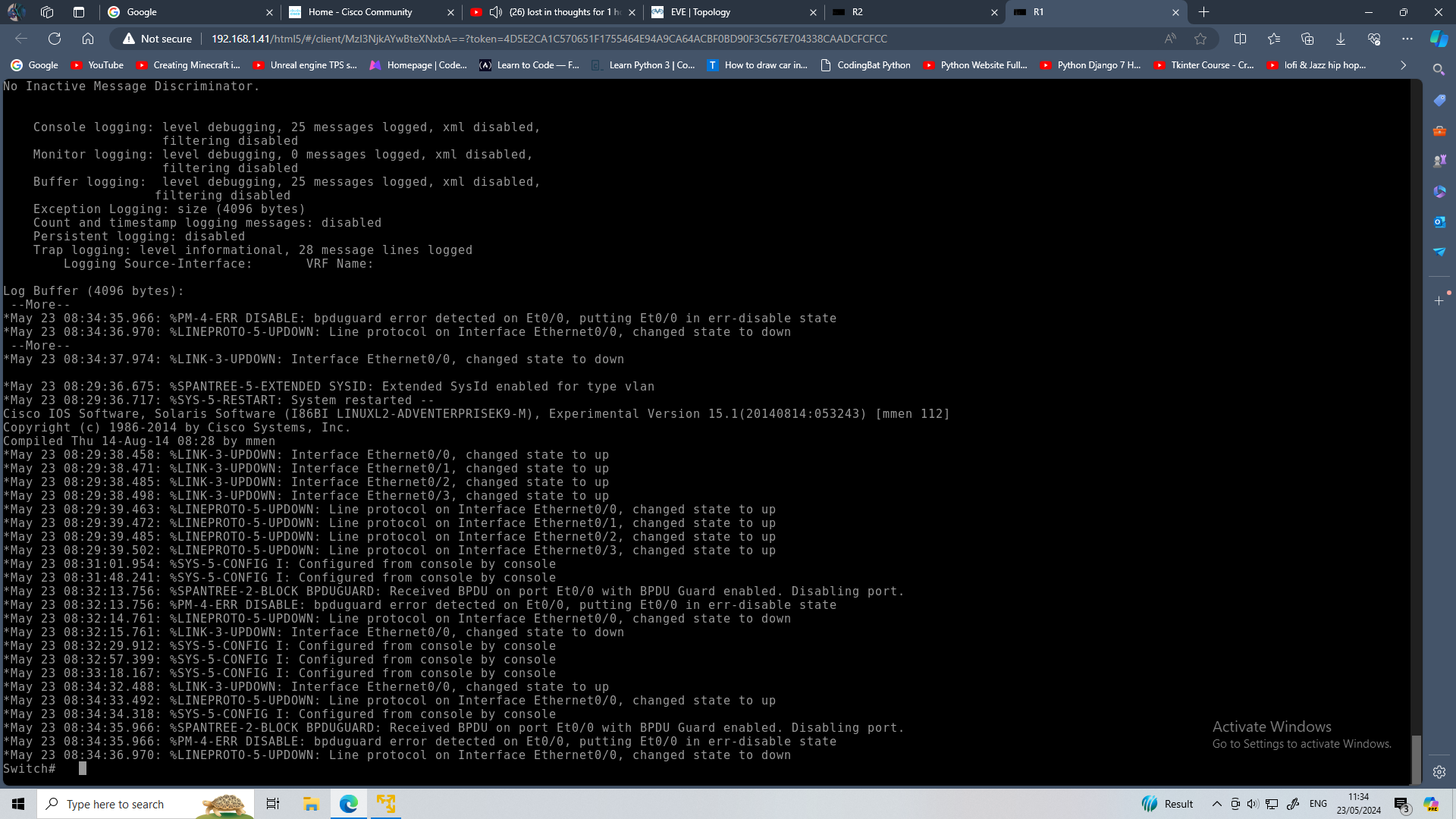 Ports in errdisable Cisco Community