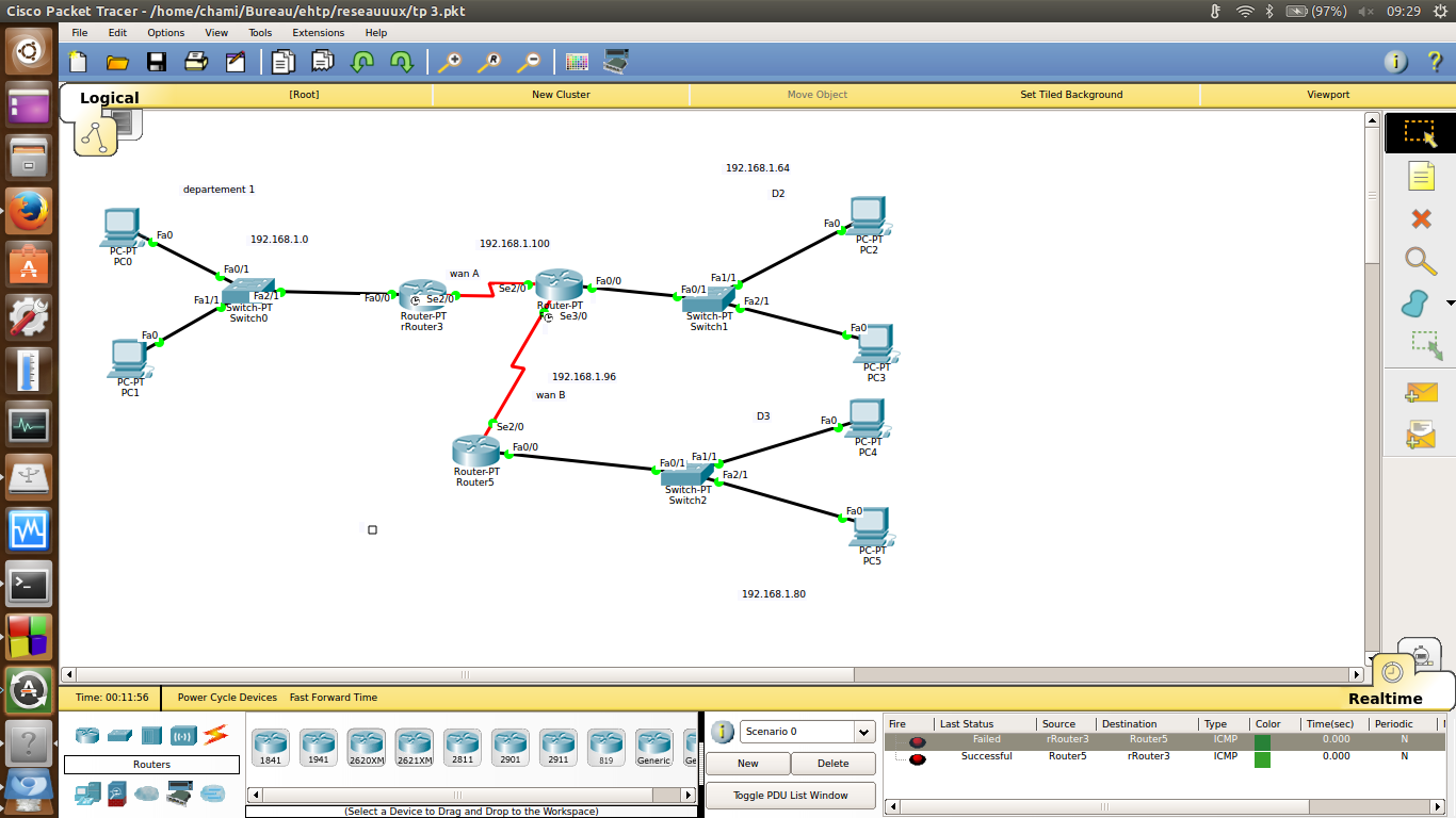 Ping Failed In Static Routing Packet Tracer Cisco Community