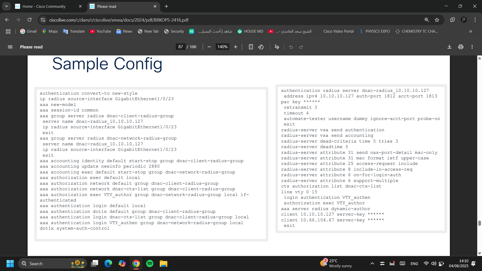 解決済み: 有線LANでの802.1xの設定(Configuration)について - Cisco