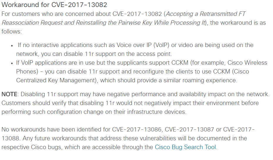 CVE-2017-13082 workaround (802.11r)