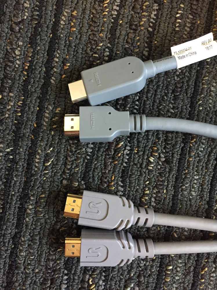 top cable is new directional HDMI terrible cable