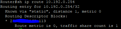 Branch route to Headend tunnel IP