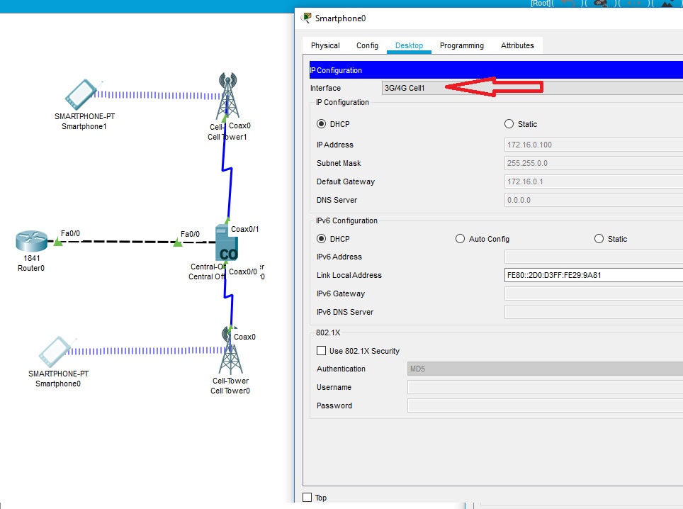 Solved: How to configuring a cell tower on Central Office Server (Packet  tracer) - Cisco Community