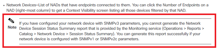 snmpv3 not supported for report.png