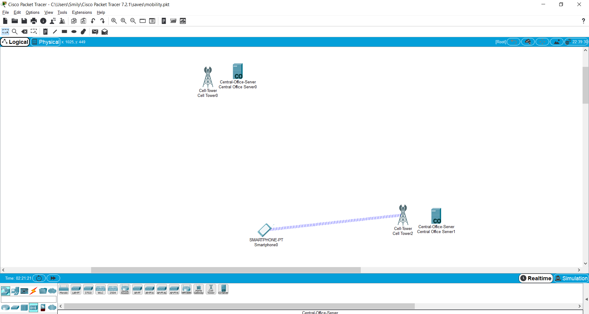 How to configuring connection of a smartphone with different cell tower PT  - Cisco Community