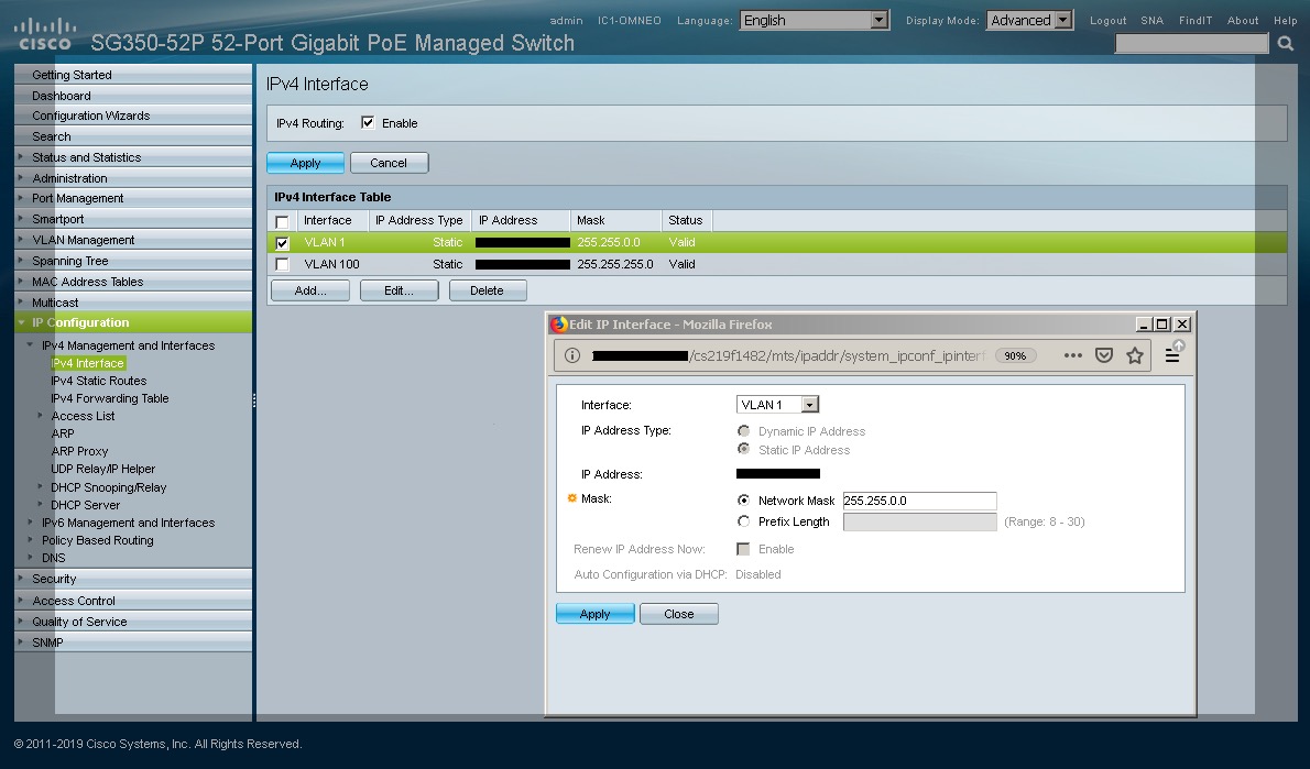 SG350: not able to ping another switch across subnets with layer 3 enabled  - Cisco Community