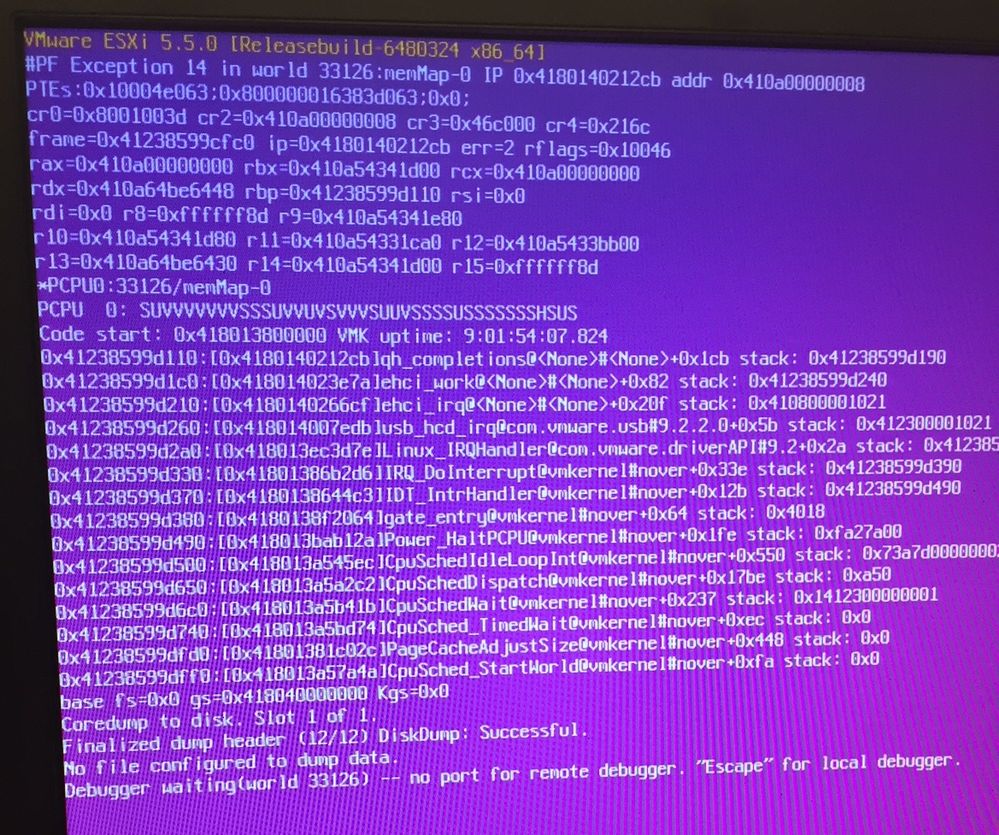 Solved: UCS C240 - Pink screen of death - Cisco Community Solved: UCS C240 - Pink screen of death - Cisco Community